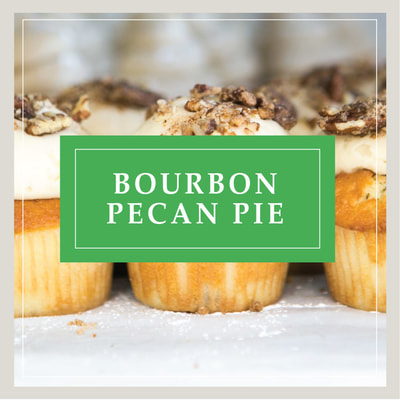 The Bourbon Pecan Pie cupcake, an After Dark alcohol-infused cupcake, at Cupcake DownSouth, a dessert bakery in Charleston, SC and Columbia, SC